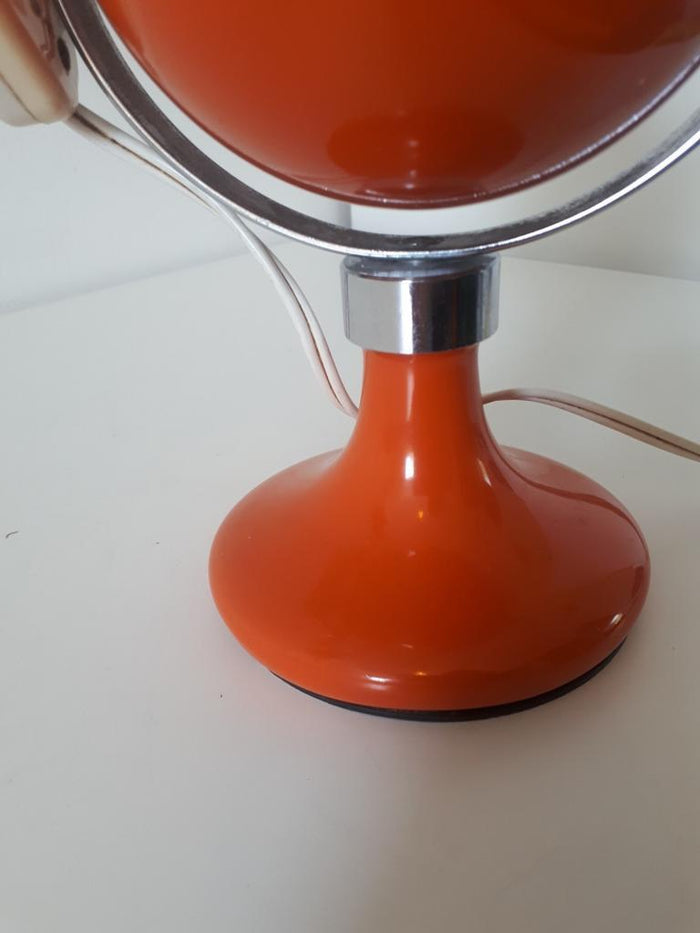 Reliving 70'S Spaceage Oranje Bollampje Design Bollamp Tulpvoet