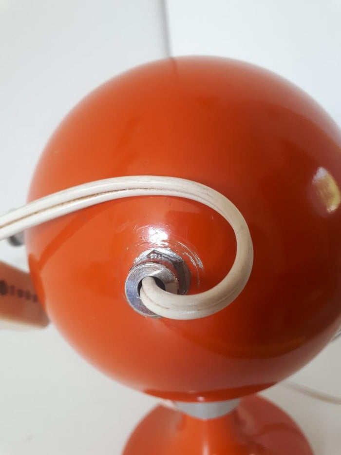 Reliving 70'S Spaceage Oranje Bollampje Design Bollamp Tulpvoet