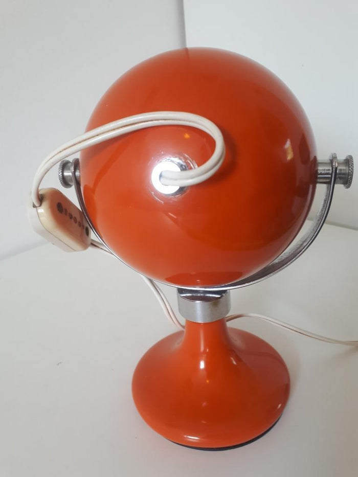 Reliving 70'S Spaceage Oranje Bollampje Design Bollamp Tulpvoet