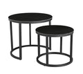 Dimehouse Salontafel set van 2 Paige marmer zwart rond