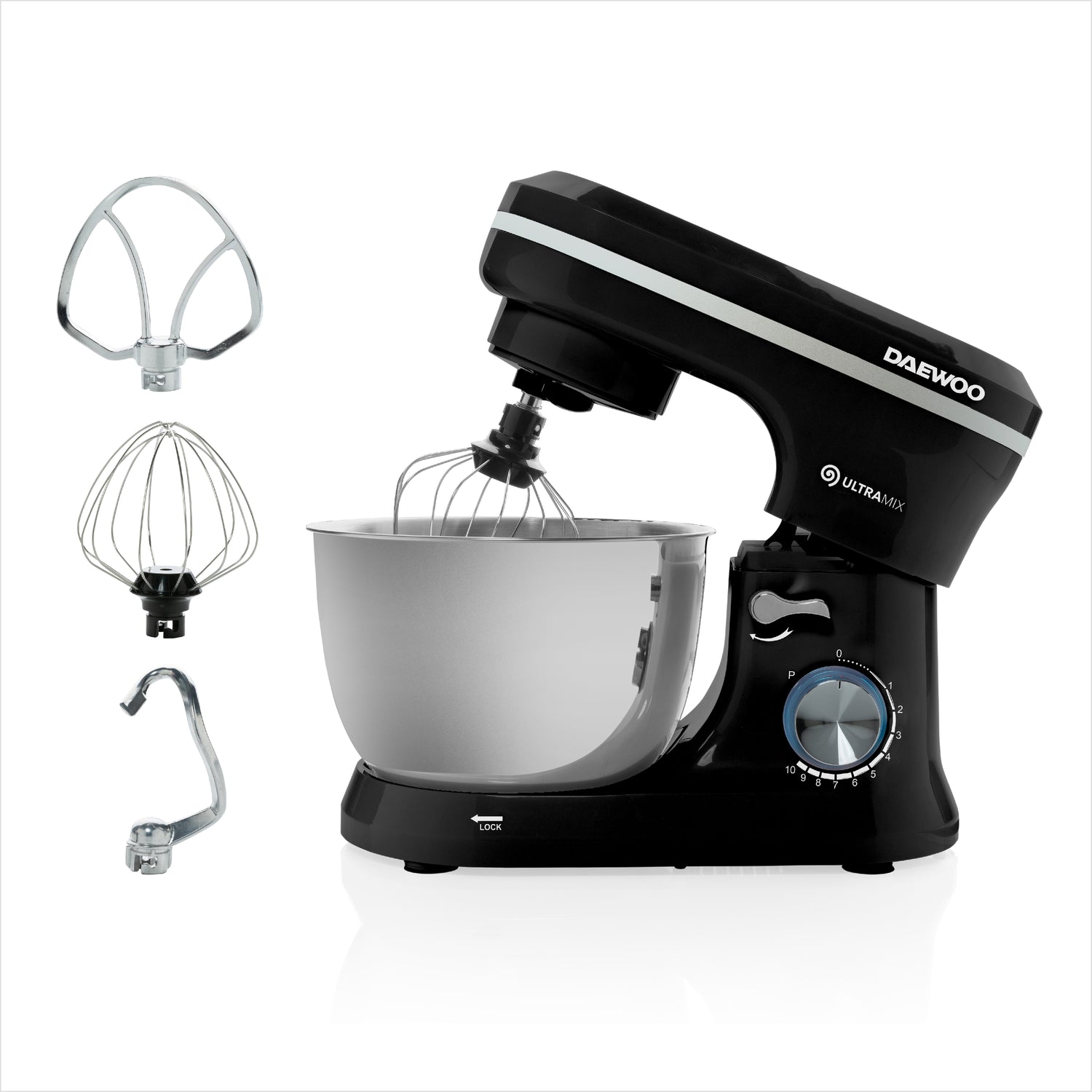 Daewoo DHM150BK - Keukenmixer - Keukenmachine - 1000 W - 4.5 L - Zwart