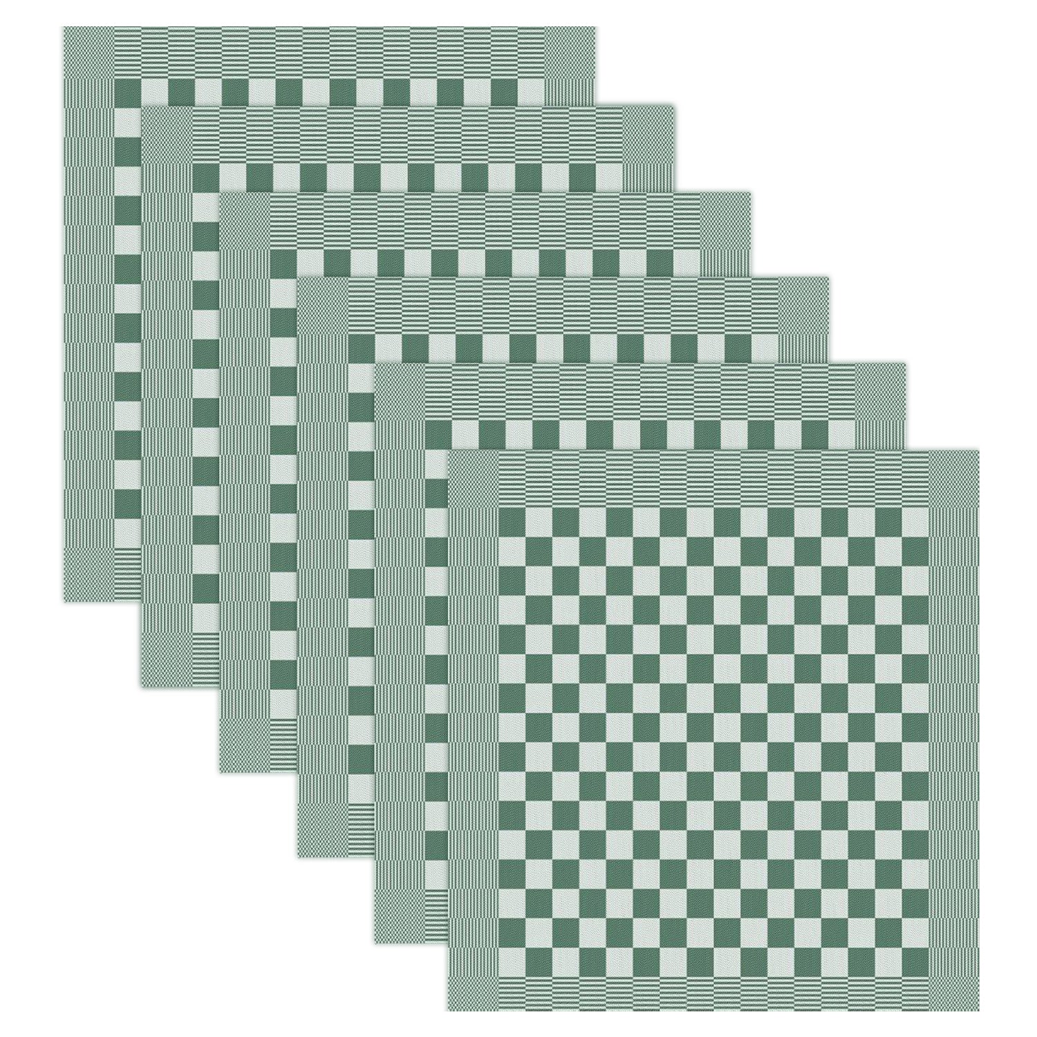 DDDDD theedoek Barbeque - 66x65 cm - Set van 6 - Groen