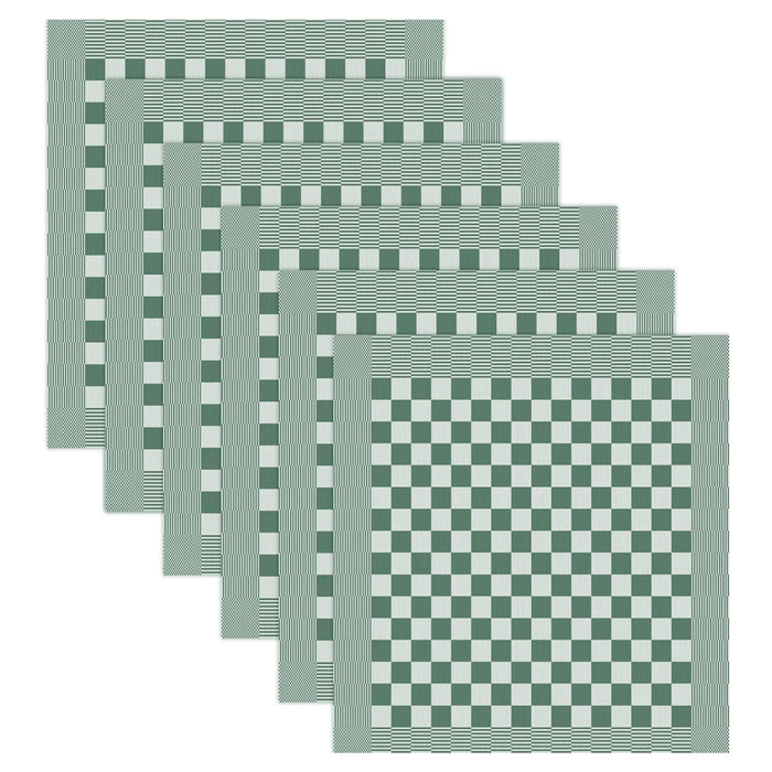 DDDDD theedoek Barbeque - 66x65 cm - Set van 6 - Groen