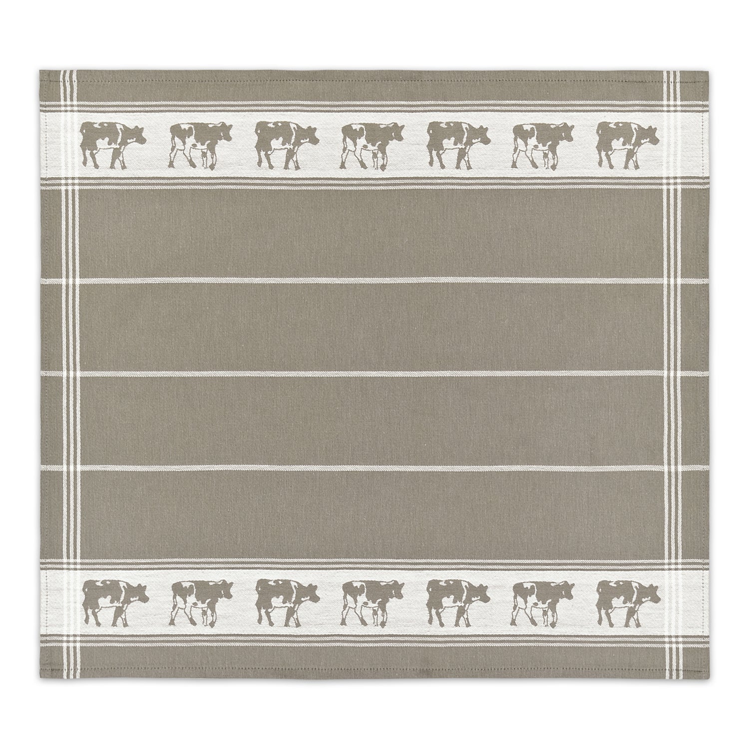 DDDDD theedoek Zwart Bont - 60x65 cm - Taupe - 6 Stuks