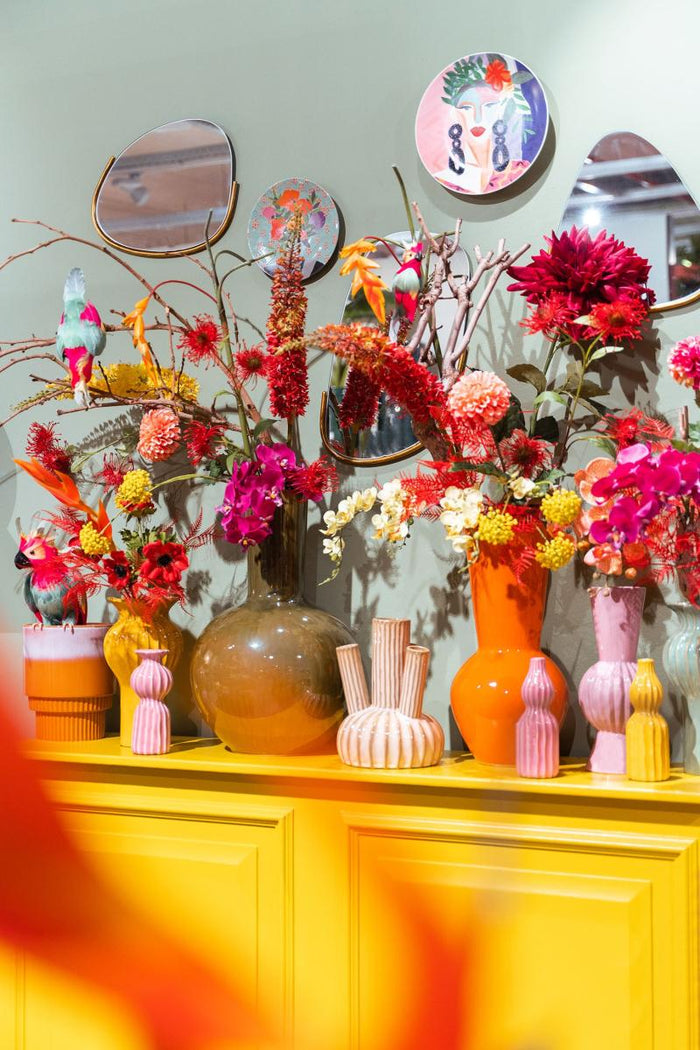 Mica Decorations Felipe Vaas - 16x16x30 cm - Keramiek - Geel