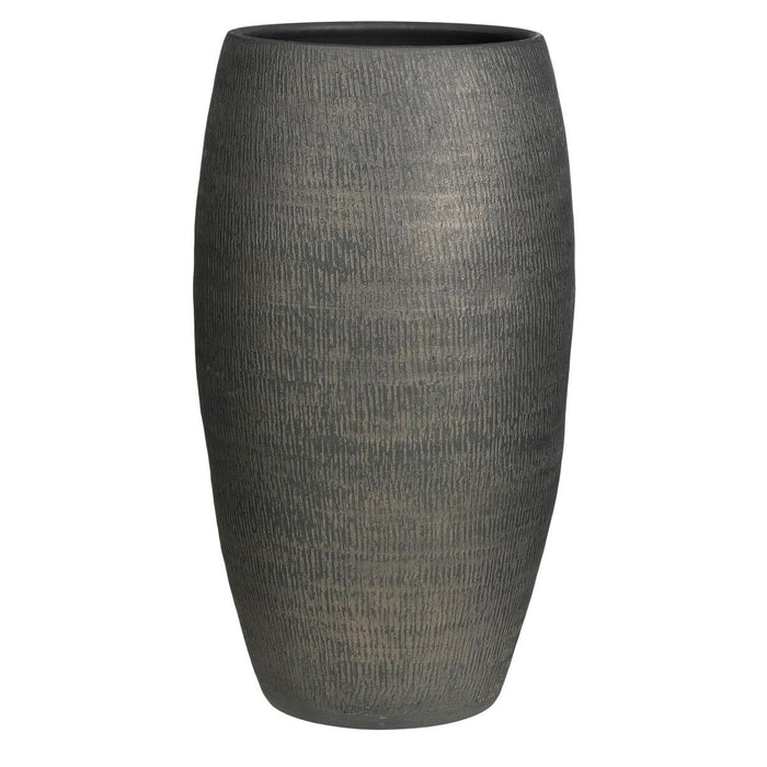 Mica Decorations Morgan Vaas - 39x39x70 cm - Terracotta - Donkergrijs