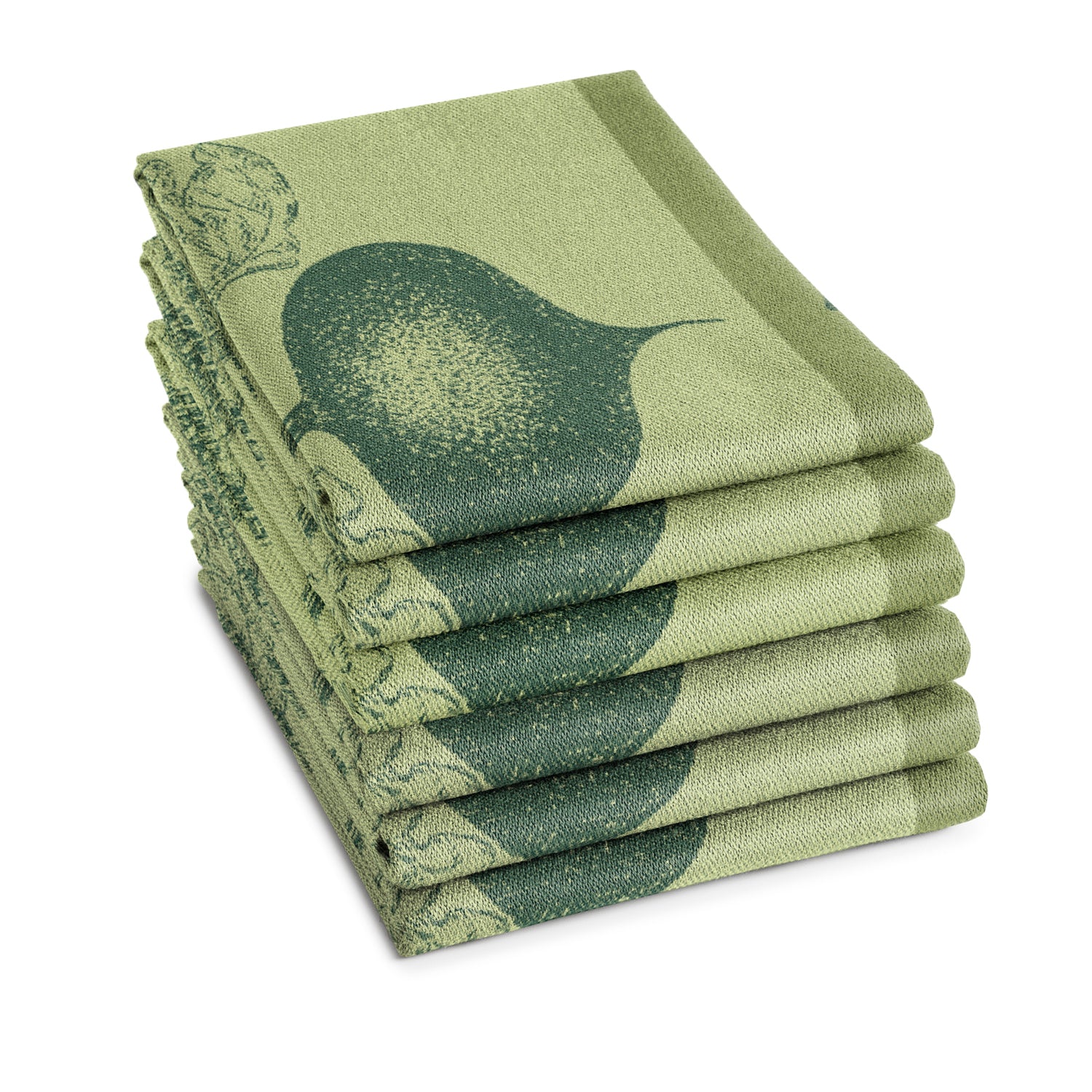DDDDD theedoek Greens - 60x65cm - Groen - 6 stuks