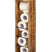 SVJ Toiletpapierhouder Rechthoekig - 17 x 17 x 65 cm - Hout - Bruin