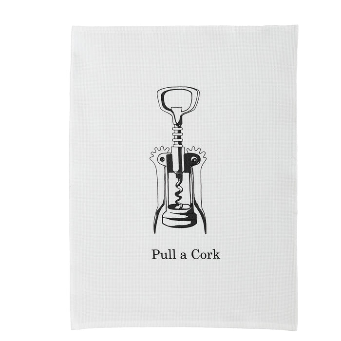 DDDDD theedoek Pull a Cork - 50x70cm - Wit - 6 stuks