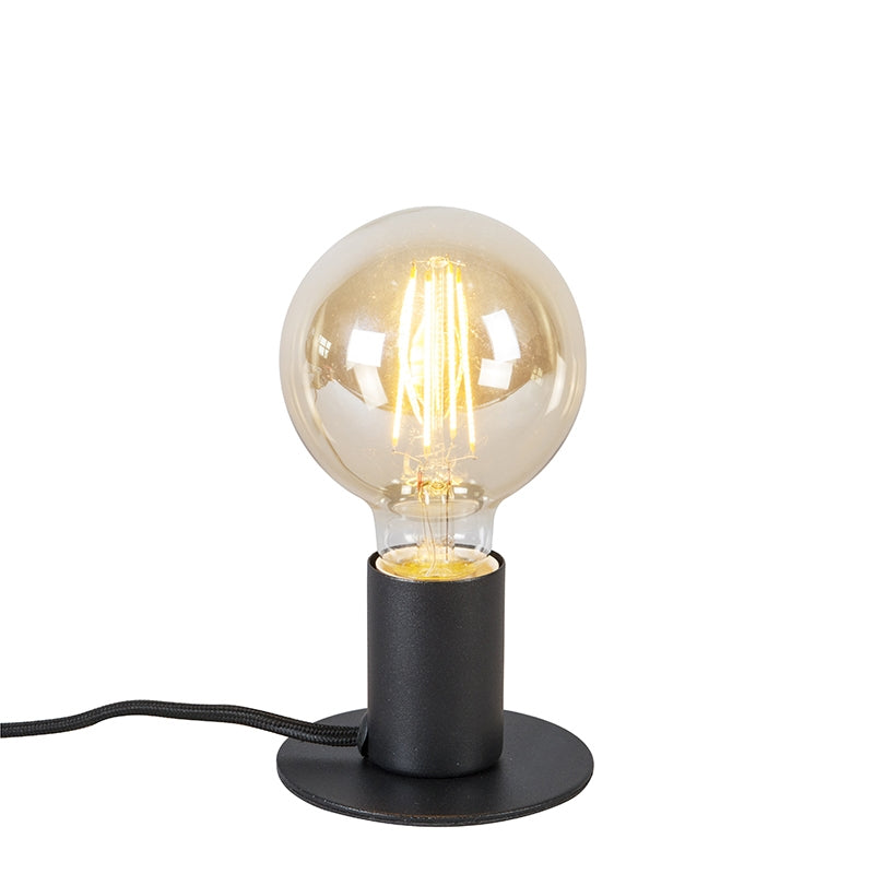 QAZQA Moderne tafellamp zwart - Facil