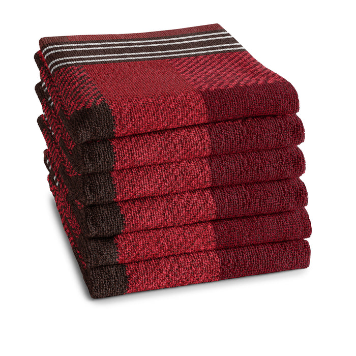 DDDDD keukendoek Feller - 50x55cm - Rood - 6 stuks