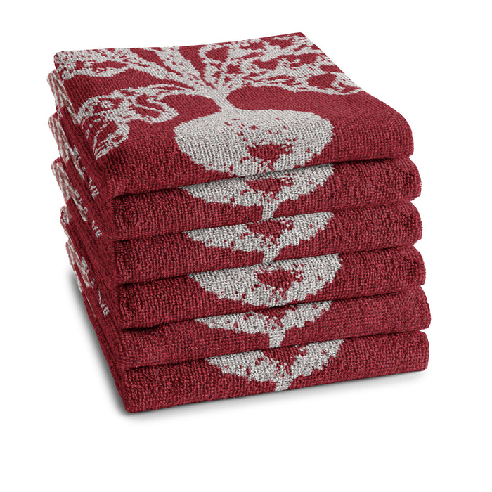 DDDDD keukendoek Radish - 50x55cm - Rood - 6 stuks