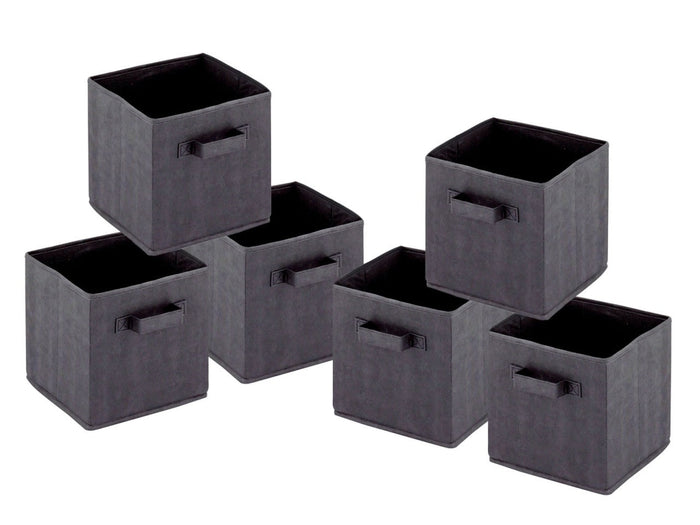 SVJ Opvouwbare Opbergbox Vierkant - 27x28x27 cm - Zwart - Set van 6