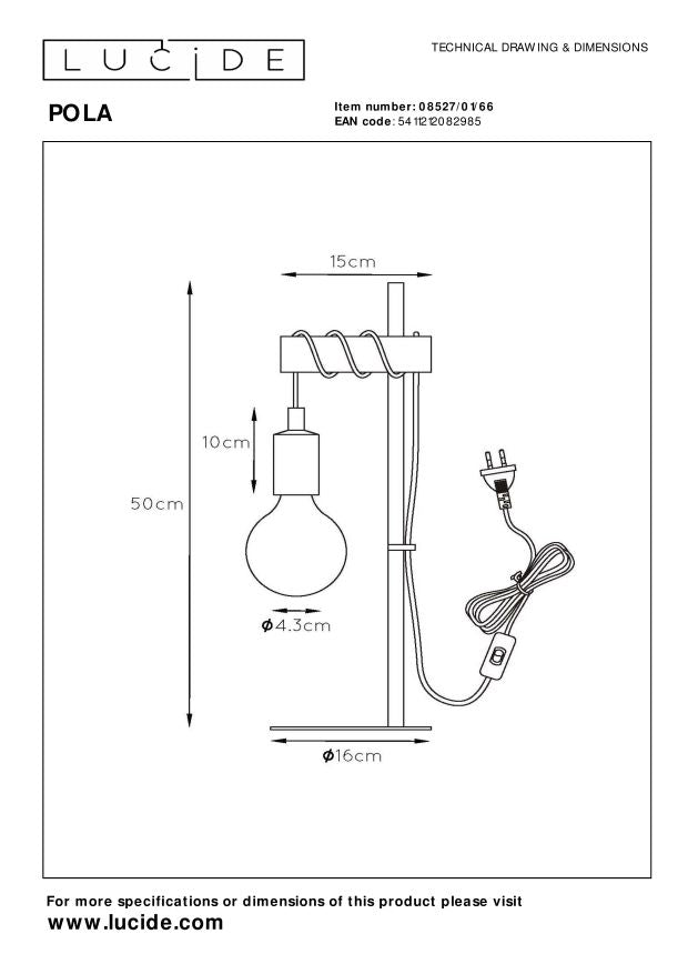 Lucide POLA Tafellamp - Roze