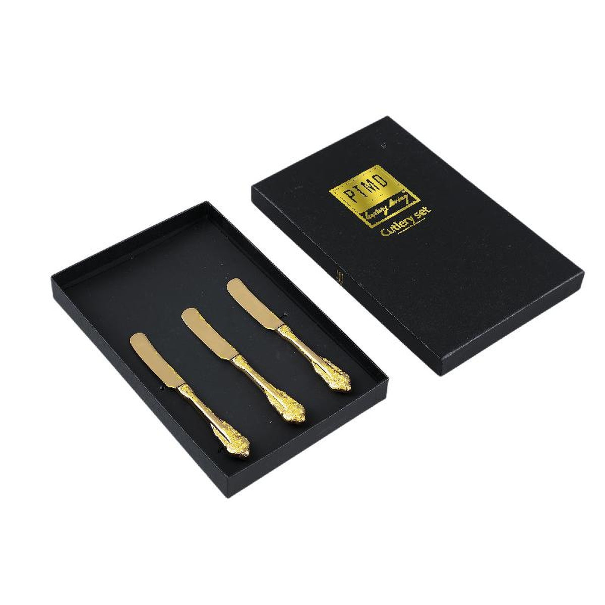 PTMD Messen Cadeaubox - RVS - Titanium Goud - 3 Stuks