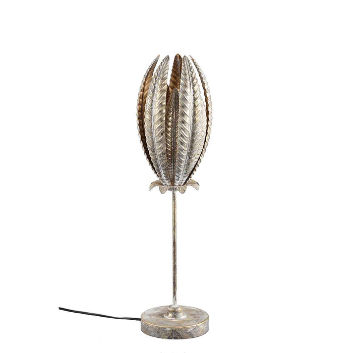 PTMD Catlin Tafellamp Bladeren - H67 x Ø21 cm - Ijzer - Goud