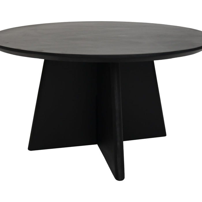 HSM - HSM Collection-Ronde Salontafel Kruispoot-80x80x45-Zwart-Mango