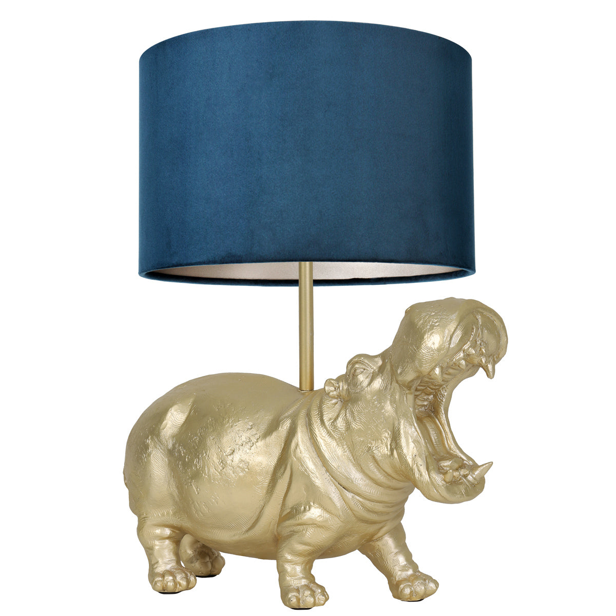 Light & Living Hippo Tafellamp Goud|Blauw