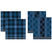DDDDD 2x theedoek + 2x keukendoek Feller - Blauw