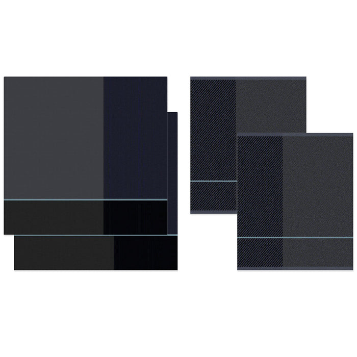 DDDDD 2x theedoek + 2x keukendoek Blend - Graphite