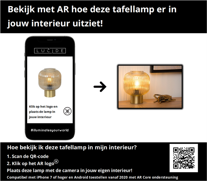 Lucide Maloto Tafellamp - Amber