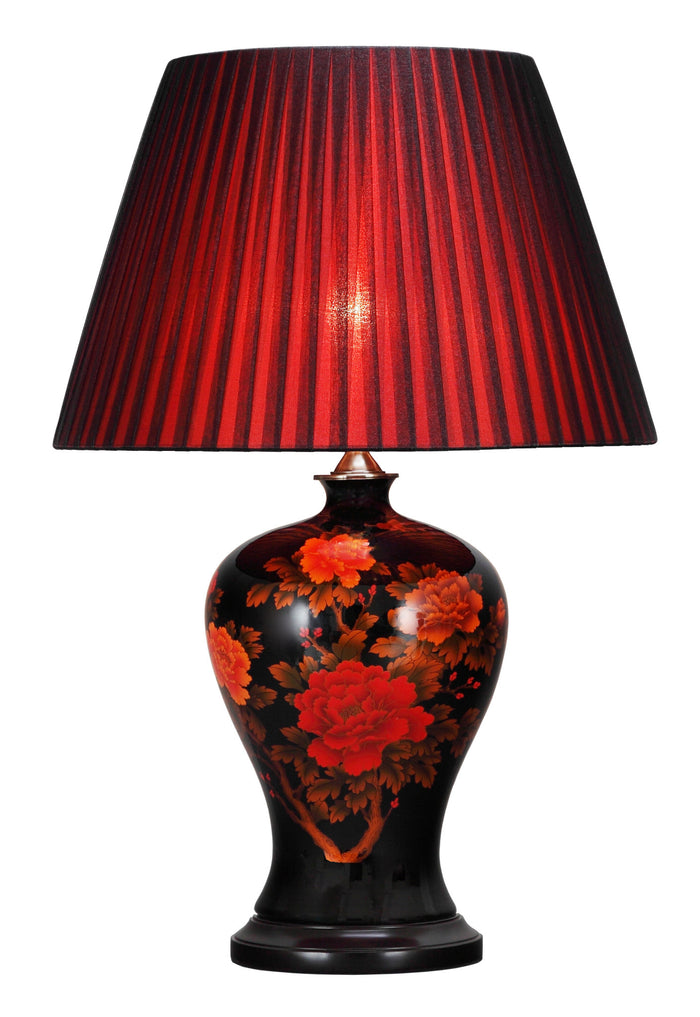 Fine Asianliving Chinese Tafellamp met Kap Keramiek