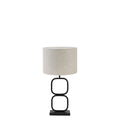 Light & Living Tafellamp Lutika|Livigno - Zwart|Naturel - Ø30x67cm