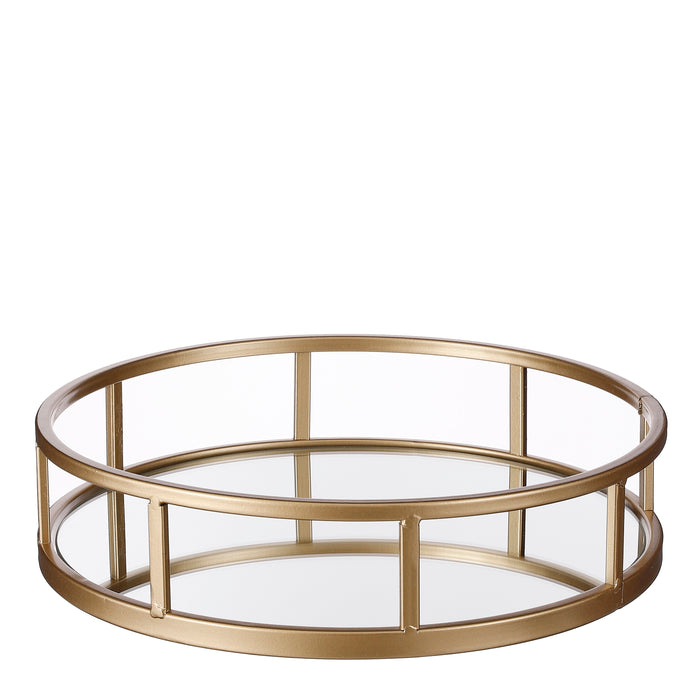 Mica Decorations Decoratie Dienblad - H7 x Ø30 cm - Goud