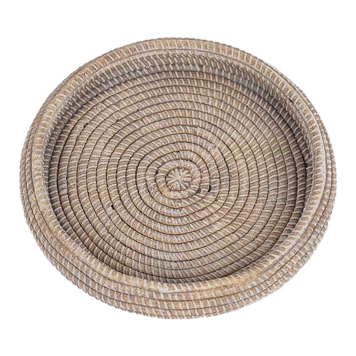 Rasteli Schaal-Ronde Schaal Cement Bruin D 23 cm H 3,5 cm