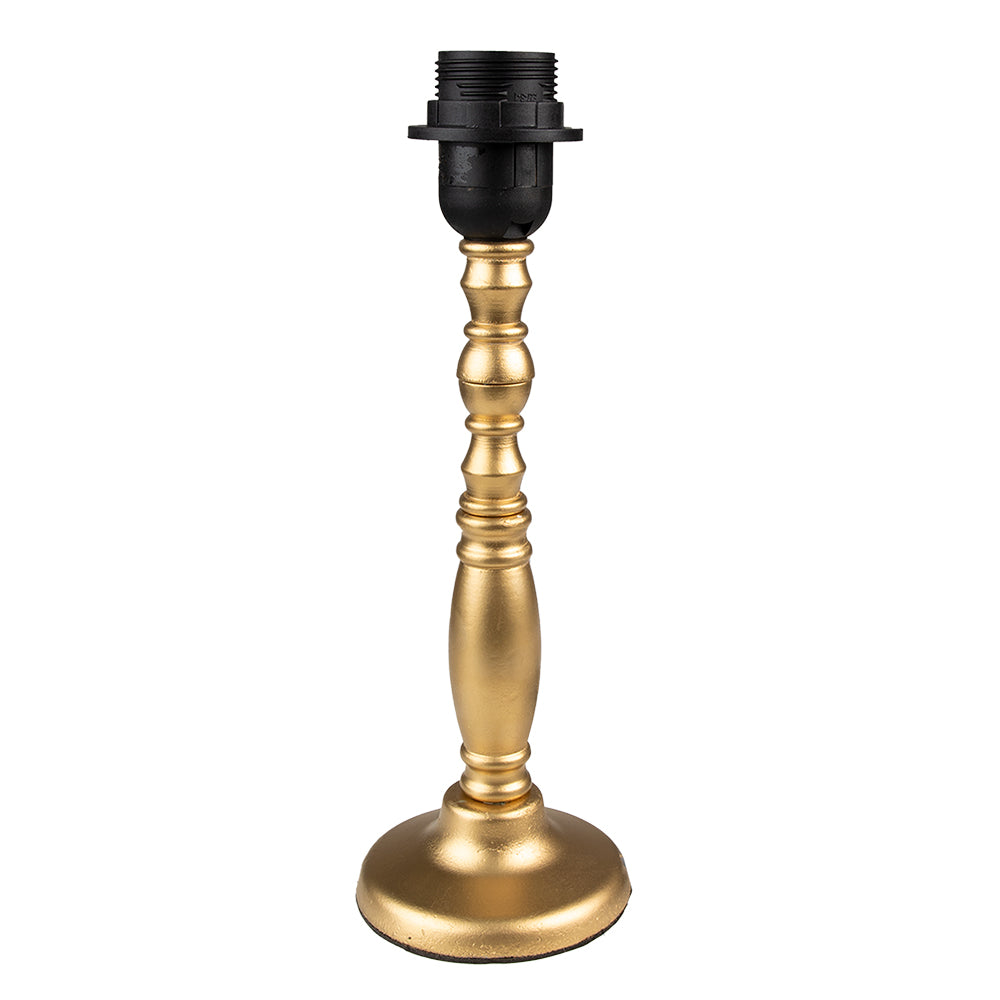 Clayre & Eef Lampenvoet Ø 10x30 cm Goudkleurig Hout