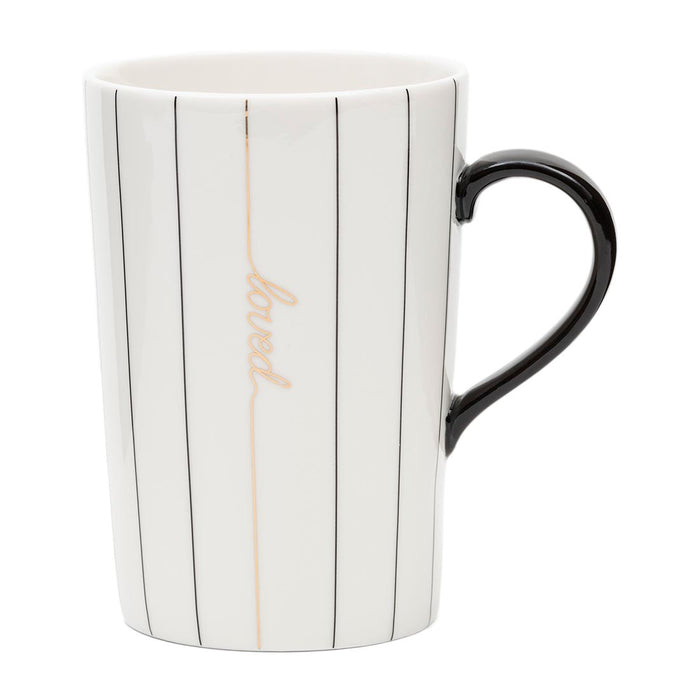Riviera Maison Dots & Stripes Loved Mug -  8.0x8.0x12.0 cm