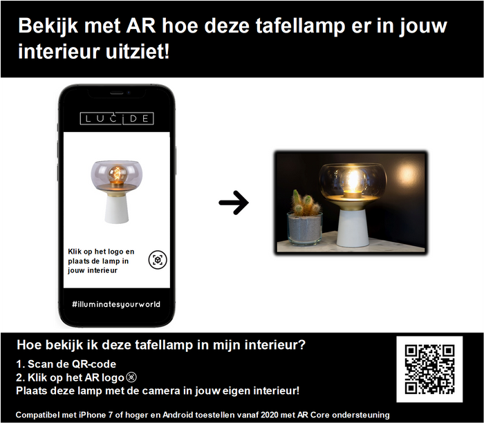 Lucide FARRIS Tafellamp - Wit