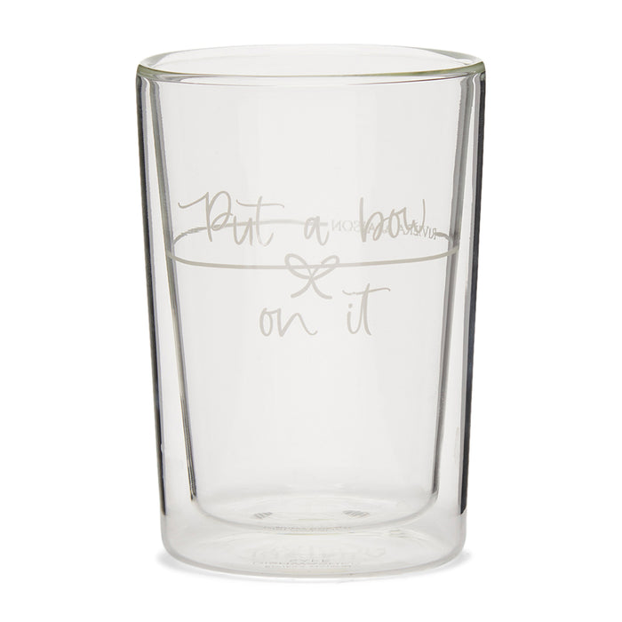 Riviera Maison Theeglas Put A Bow On It Transparant - Maat M - 270ML