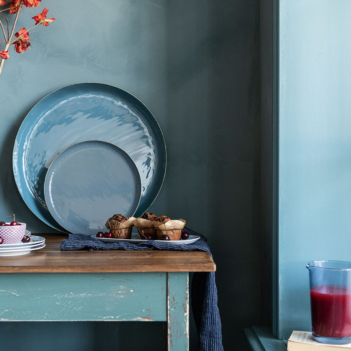 Pip Studio Dienblad - Metaal - Blauw - Ø 40cm