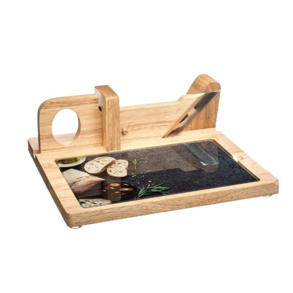 Orange85 Borrelplank met Vleessnijmachine Tapas Zwart 28.5x26x10cm...