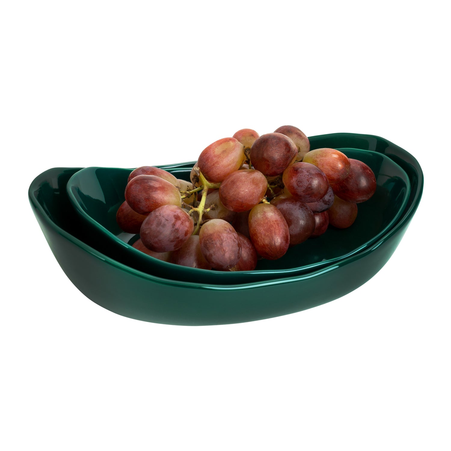 Krumble Serveerschaal - Set van 2 - Keramiek - Donkergroen