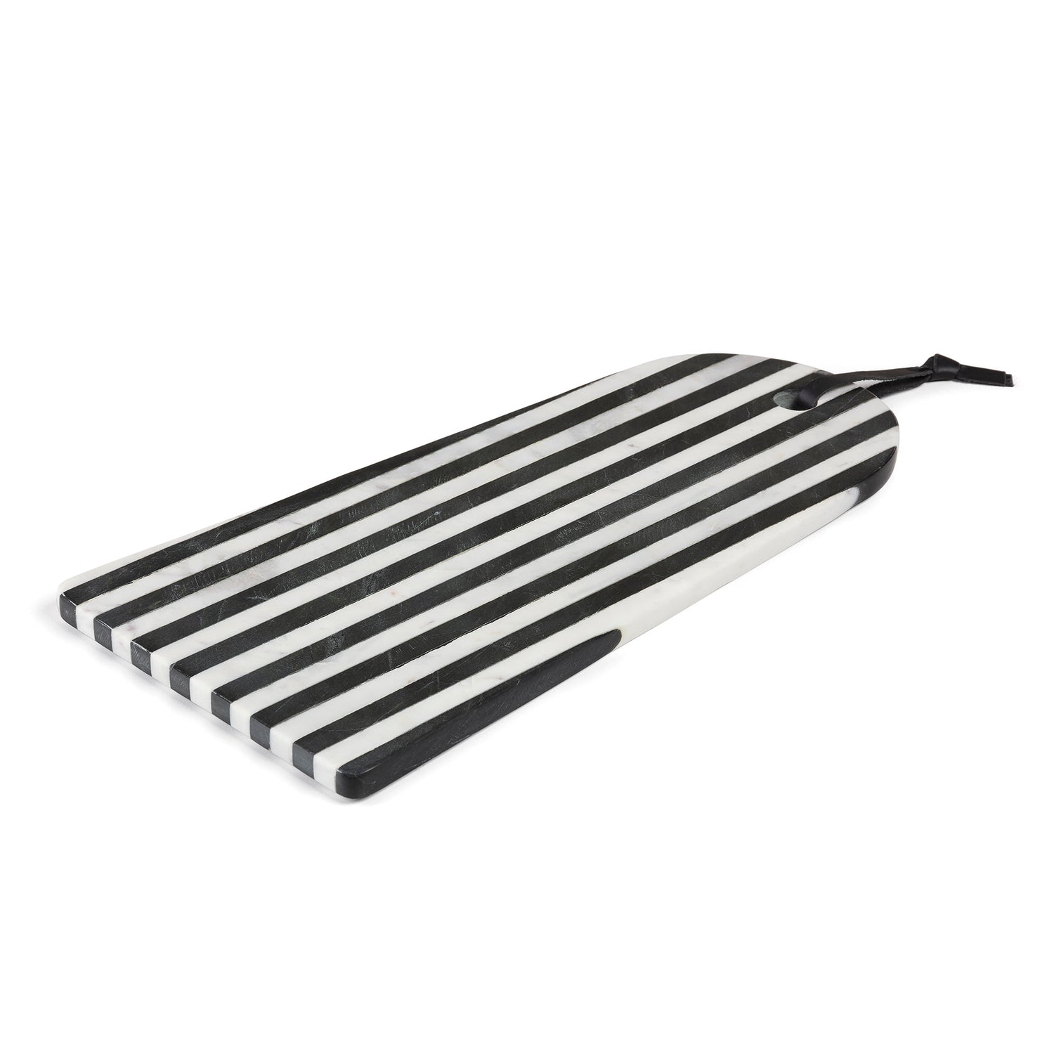 Kave Home - Bergman rechthoekige snijplank zwart wit marmer boog