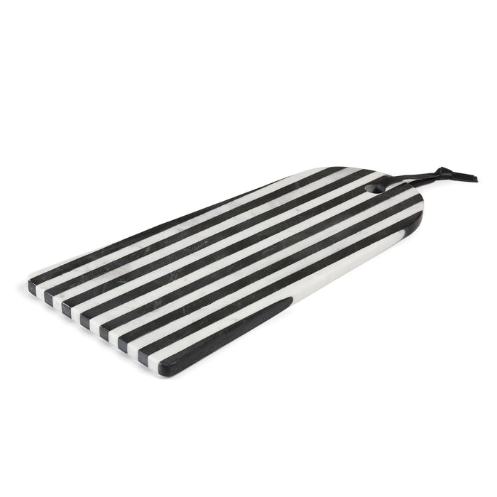 Kave Home - Bergman rechthoekige snijplank zwart wit marmer boog