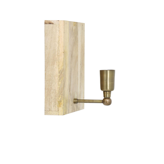 Light & Living Wandlamp Buxton - Hout|Antiek Brons - 25x25x17 cm