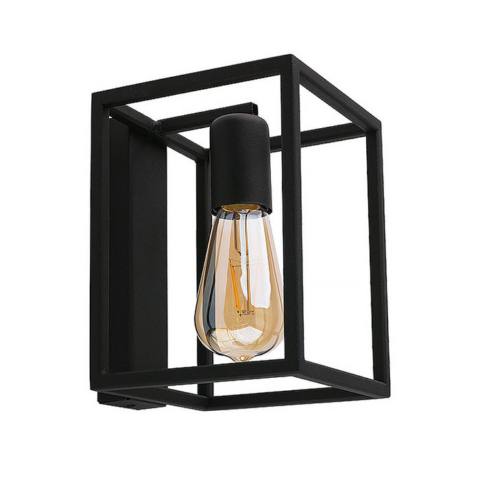 Nowodvorski Wandlamp Crate H 20 cm B 15 cm zwart