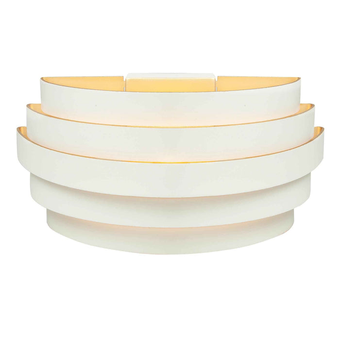 Highlight Wandlamp Scudo B 25 cm wit goud