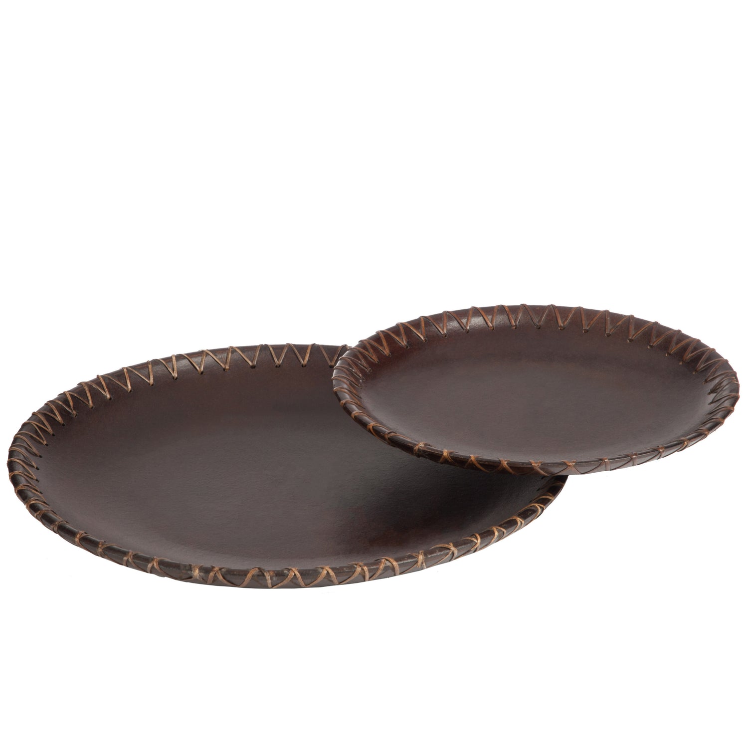 J-Line Dienblad MDF Bruin Set van 2