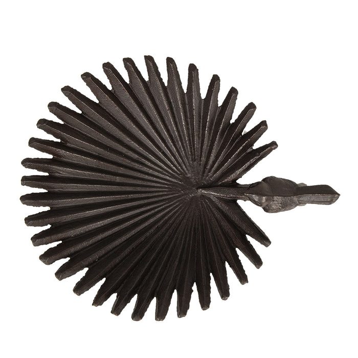 Clayre & Eef Vogelvoederbak  18x22x7 cm Bruin Metaal Rond Blad