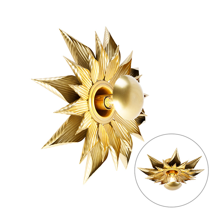 QAZQA Wandlamp james - Goud|messing - Design - D 48.5cm