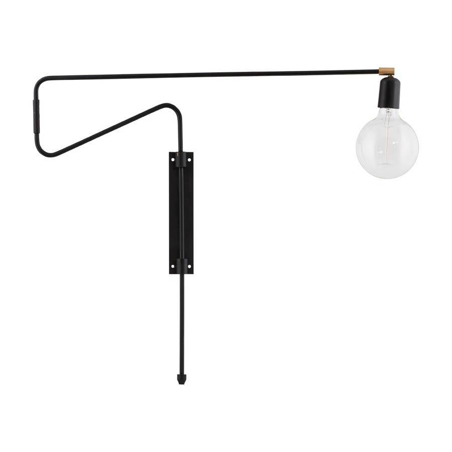 House Doctor CB0211 Wandlamp - Swing - L70xH65cm - Metaal - Zwart
