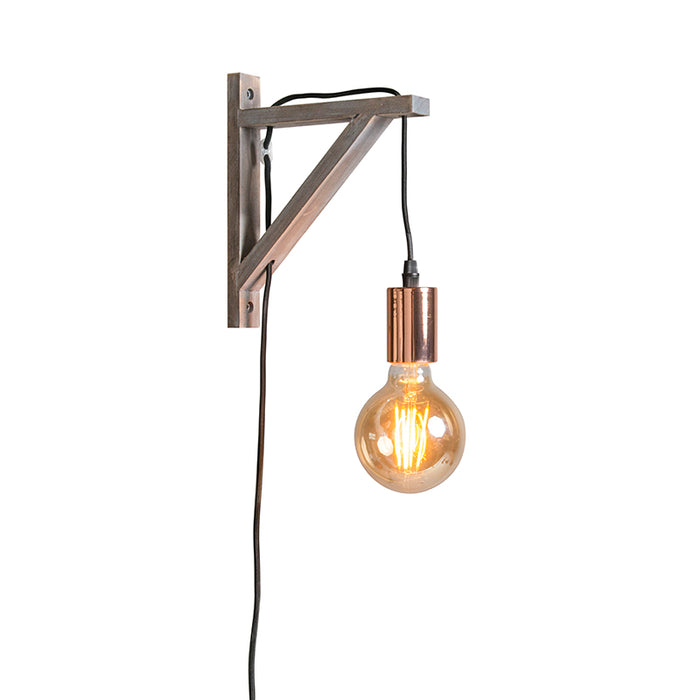QAZQA Wandlamp galgje - Taupe - Modern - H 225mm