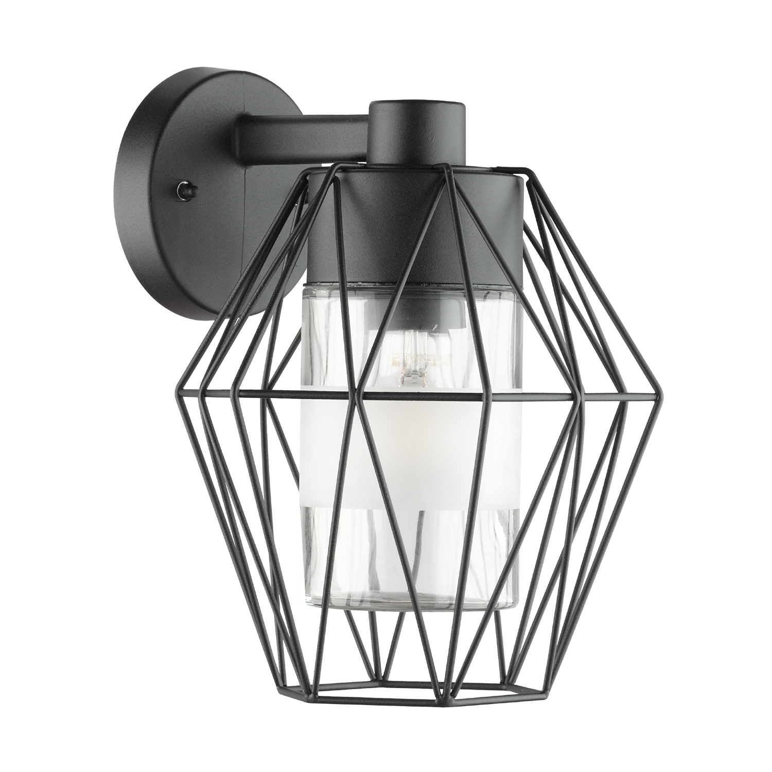 EGLO Canove Wandlamp - E27 - 23 cm - Grijs|Helder, Satijn