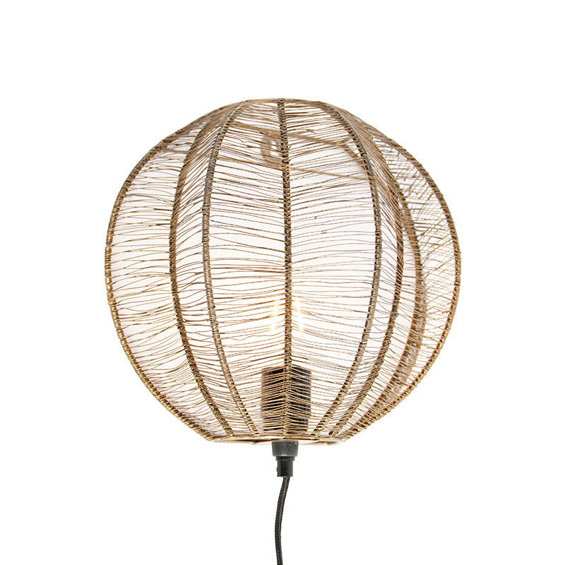 QAZQA Industriële wandlamp brons met zwart - Dong