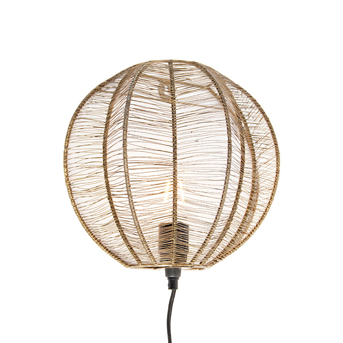 QAZQA Industriële wandlamp brons met zwart - Dong