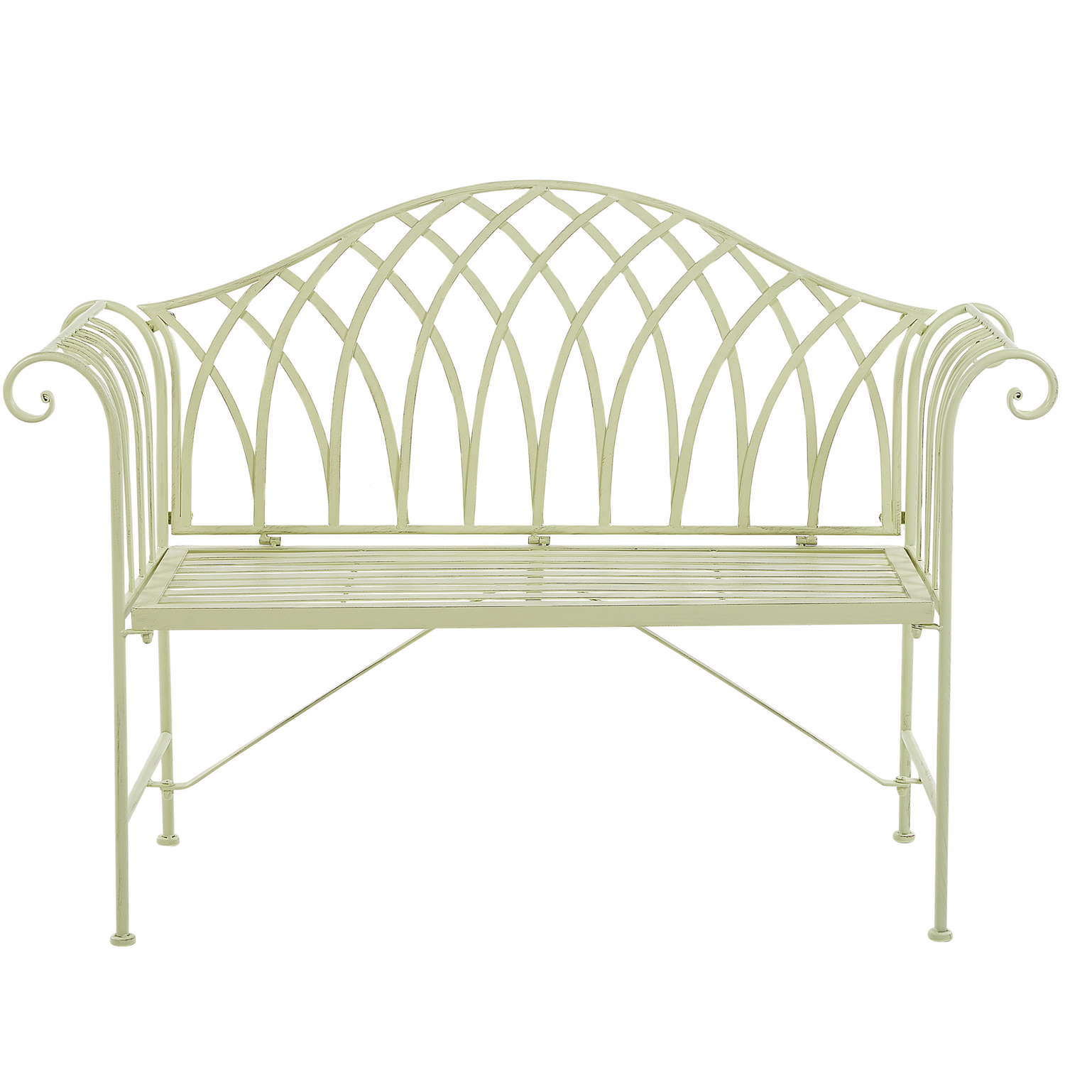 Beliani - MILAZZO - Tuinbank - Groen - IJzer